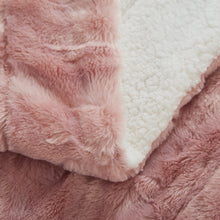 Load image into Gallery viewer, Tache Faux Fur Dusty Rose Gold Pink Throw Blanket (#7)