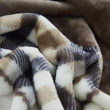 Load image into Gallery viewer, Tache Buttermilk Fall Yellow Brown Farmhouse Super Soft Plaid Patchwork Throw Blanket (4026)
