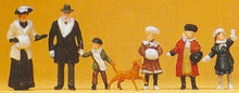 Load image into Gallery viewer, Preiser 12184 HO Scale 1900s Figures -- Passers-By Wearing Winter Clothes
