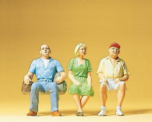 Load image into Gallery viewer, Preiser 45080 G Scale Seated People -- Wearing Summer Clothes