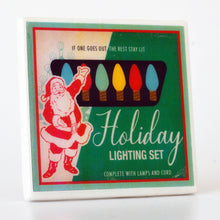 Load image into Gallery viewer, Christmas Lights Vintage Christmas Coaster Set