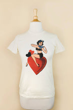 Load image into Gallery viewer, All My Love Fitted Tee in Ivory