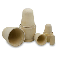 Load image into Gallery viewer, Set of 5 Unfinished Wooden Nesting Dolls DIY Craft Blanks for Painting 6 Inches