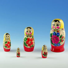 Load image into Gallery viewer, Set of 5 Unfinished Unpainted Wooden Nesting Dolls Craft DIY Kit 6 Inches