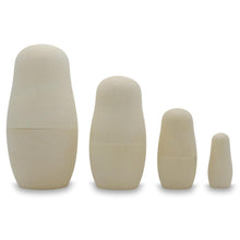 Load image into Gallery viewer, Set of 4 Unfinished Wooden Nesting Dolls DIY Craft Blanks for Painting 4 Inches