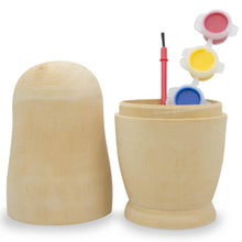 Load image into Gallery viewer, Unfinished Wooden Nesting Doll DIY Craft Blank for Painting 6.75 Inches