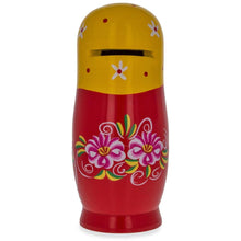 Load image into Gallery viewer, Matryoshka Wooden Nesting Doll Piggy Bank 6.5 Inches