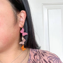 Load image into Gallery viewer, Candy Kaleidoscope Butterfly Acrylic Earrings