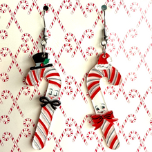 Load image into Gallery viewer, Candy Cane Couple Earrings by 50's Vintage Dame x Lipstick &amp; Chrome