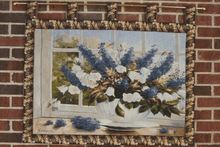 Load image into Gallery viewer, Tache Larkspur Tapestry Sunlight Radiance Blue Floral Wall Hanging Art 33 x 24 (13018)