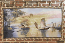 Load image into Gallery viewer, Tache 28 x 55 Exotic Ships on The Horizon Coastal Tapestry Wall Hanging (WH-DB15152)