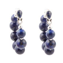 Load image into Gallery viewer, Carly Blue Lapis Complete Loop Sterling Silver Post Earrings