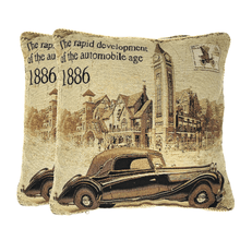 Load image into Gallery viewer, Tache Drive Benz into Town Big Ben London Postcard Vintage Throw Pillow Cover (16543)