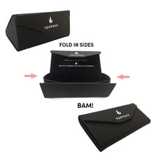 Load image into Gallery viewer, Black Foldable Sunglasses Case