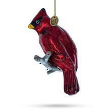 Load image into Gallery viewer, Cardinal Glass Christmas Ornament