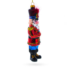 Load image into Gallery viewer, Nutcracker Soldier Glass Christmas Ornament
