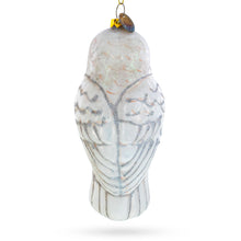 Load image into Gallery viewer, White Owl Glass Christmas Ornament