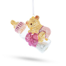 Load image into Gallery viewer, Bear Baby's First Glass Christmas Ornament