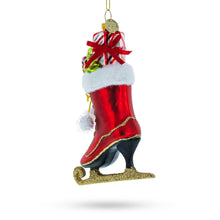 Load image into Gallery viewer, Red Ice Skate Glass Christmas Ornament