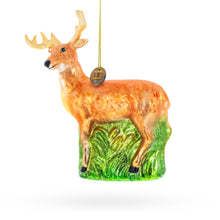 Load image into Gallery viewer, White-Tailed Deer Glass Christmas Ornament