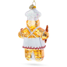 Load image into Gallery viewer, Baking Gingerbread Man Glass Christmas Ornament