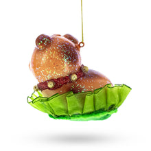 Load image into Gallery viewer, Bulldog Pup Glass Christmas Ornament