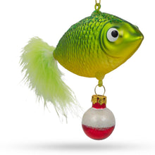 Load image into Gallery viewer, Gone Fishing Glass Christmas Ornament