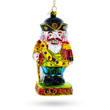 Load image into Gallery viewer, New Year Festive Nutcracker Glass Christmas Ornament