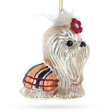 Load image into Gallery viewer, Shih Tzu Glass Christmas Ornament