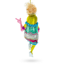Load image into Gallery viewer, Funky Disco Dancing Frog Glass Christmas Ornament