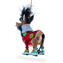 Load image into Gallery viewer, Debonair Donkey Glass Christmas Ornament