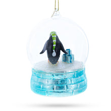 Load image into Gallery viewer, Penguins in the Igloo Dome Glass Christmas Ornament