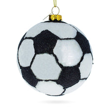 Load image into Gallery viewer, Sporty Soccer / Football Glass Christmas Ornament