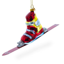 Load image into Gallery viewer, Ski Boot Glass Christmas Ornament
