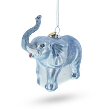 Load image into Gallery viewer, Elephant Glass Christmas Ornament