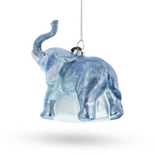 Load image into Gallery viewer, Elephant Glass Christmas Ornament