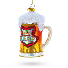 Load image into Gallery viewer, Frothy Beer Stein Glass Christmas Ornament