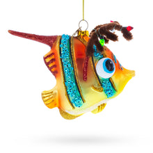 Load image into Gallery viewer, Coral Fish Glass Christmas Ornament
