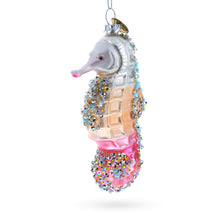 Load image into Gallery viewer, Seahorse Glass Christmas Ornament