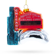 Load image into Gallery viewer, Chicago Travel Attractions Glass Christmas Ornament