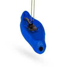 Load image into Gallery viewer, Blue Canoe Glass Christmas Ornament
