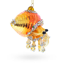 Load image into Gallery viewer, Orange Crab Glass Christmas Ornament