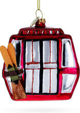 Load image into Gallery viewer, Ski Gondola Cable Car Glass Christmas Ornament