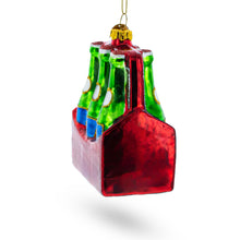 Load image into Gallery viewer, Beer Six Pack Glass Christmas Ornament
