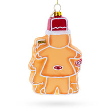 Load image into Gallery viewer, Gingerbread Family Glass Christmas Ornament