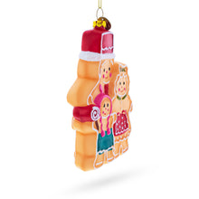 Load image into Gallery viewer, Gingerbread Family Glass Christmas Ornament
