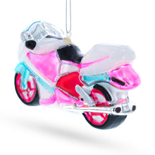 Load image into Gallery viewer, Motorcycle Glass Christmas Ornament