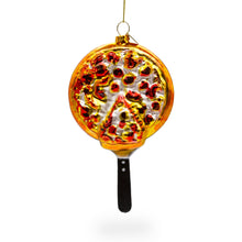 Load image into Gallery viewer, Pizza Pan Glass Christmas Ornament