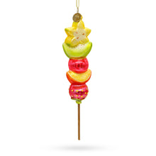 Load image into Gallery viewer, Fruit Medley on a Stick Glass Christmas Ornament