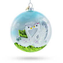 Load image into Gallery viewer, Loving Swans Couple Glass Christmas Ornament